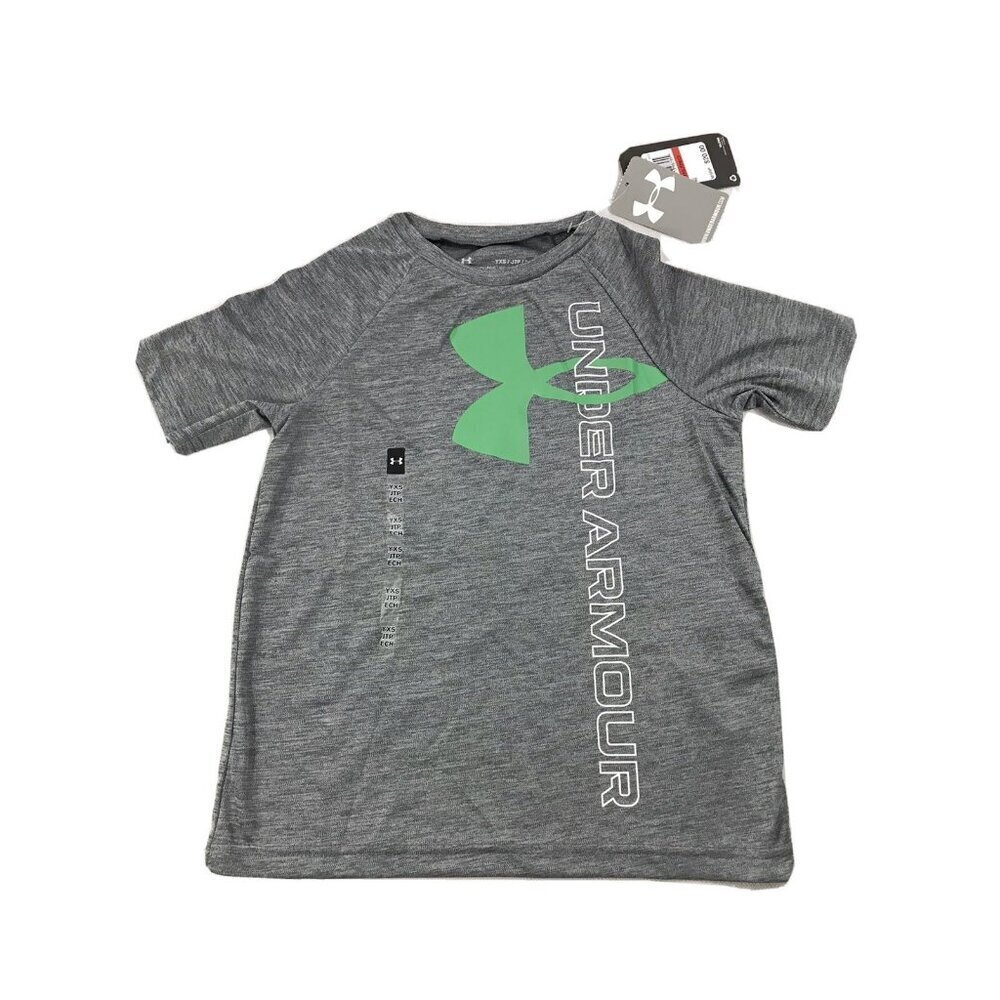 Under Armour Boys Youth Logo Short Sleeve YXS 5-6 Kids NWT $20